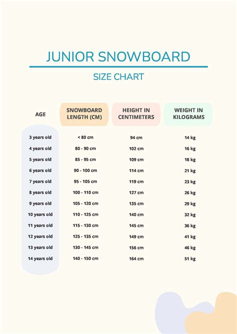 Snowboard Binding Size Chart in PDF - Download | Template.net