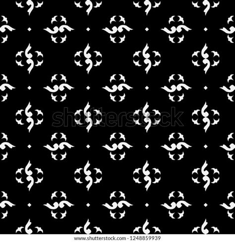 Black White Royal Pattern Seamless Vector: vector de stock (libre de ...