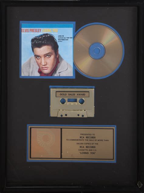 ELVIS PRESLEY GOLD RECORD AWARD