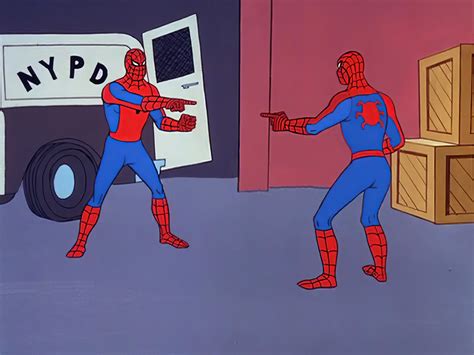 Two Spidermen pointing at each other Memes - Imgflip