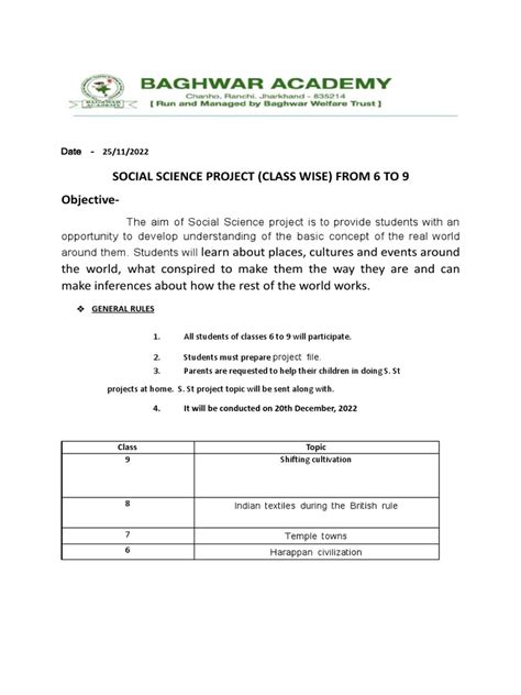 Social Science Project Topics | PDF