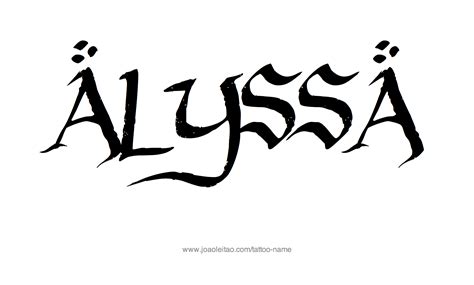 Alyssa Name Tattoo Designs | Name tattoo designs, Tattoo designs, Name ...