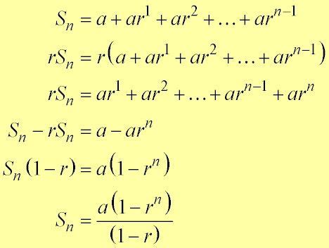 Summation Formula for Geometric Sequence