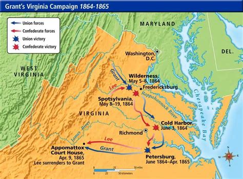 Civil War Battles In Virginia Map