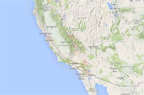 Ca Fault Map