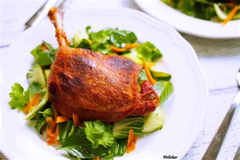 Thai Duck Confit with Asian Salad - Delishar | Singapore Cooking ...