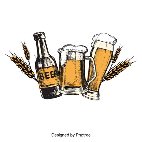 Drinking Beer PNG Transparent, Aesthetic Cartoon Beer Summer Drink ...