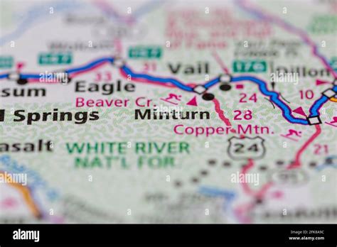 Minturn on a map hi-res stock photography and images - Alamy