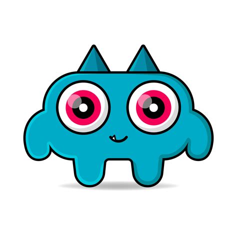 cute vector cartoon monsters. Design for print, decoration, t-shirt ...