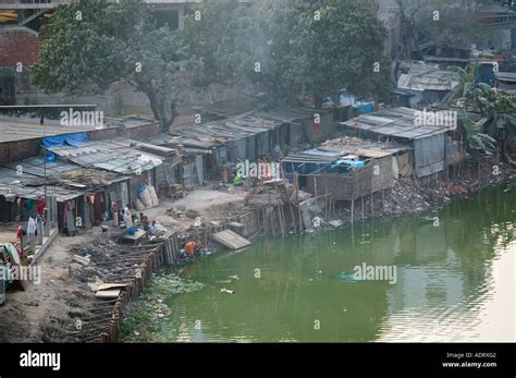 A slum on the banks of the Buriganga River Dhaka Bangladesh 2006 Stock ...