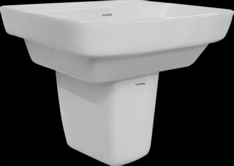 Ceramic Hindware Wash Basin Evita, star white, Pedestal at best price ...