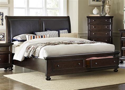 Faust Dark Cherry Cal. King Storage Platform Bed from Homelegance ...