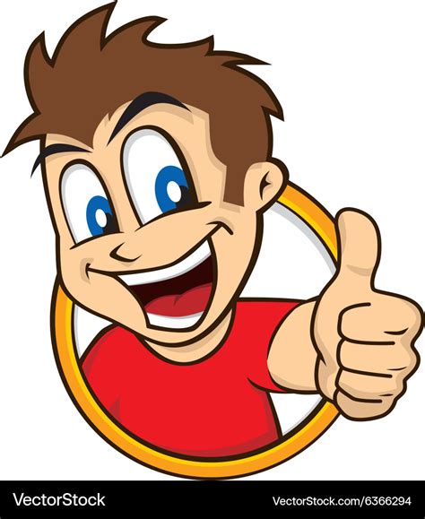 Boy Cartoon With Thumb Up Royalty Free Vector Image | The Best Porn Website