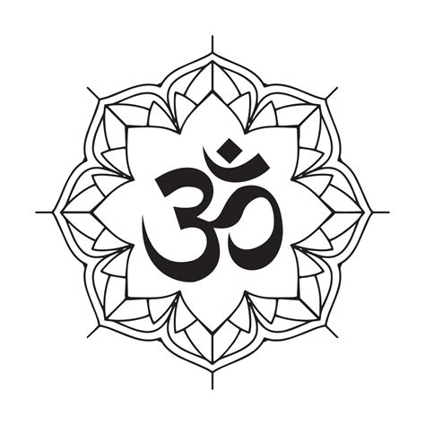 Mandala With Om Hindu Symbol 12742087 Vector Art at Vecteezy