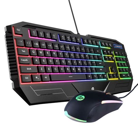 Buy HPWired Gaming Keyboard and Mouse Combo -Light Up Membrane Keyboard ...