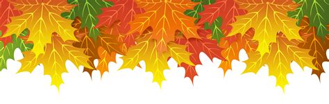 Fall Leaves Upper Border PNG Clip Art Image | Gallery Yopriceville ...