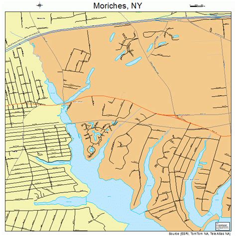 Moriches New York Street Map 3648450