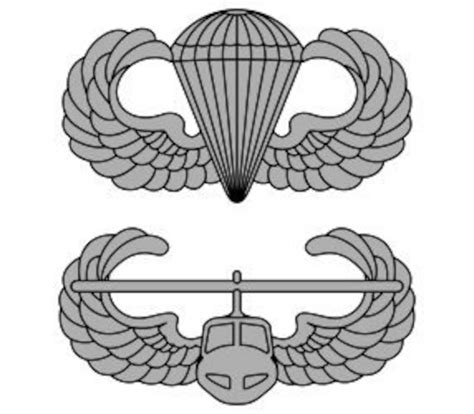 US Army Parachutist and Air Assault Badges Stacked Vector - Etsy