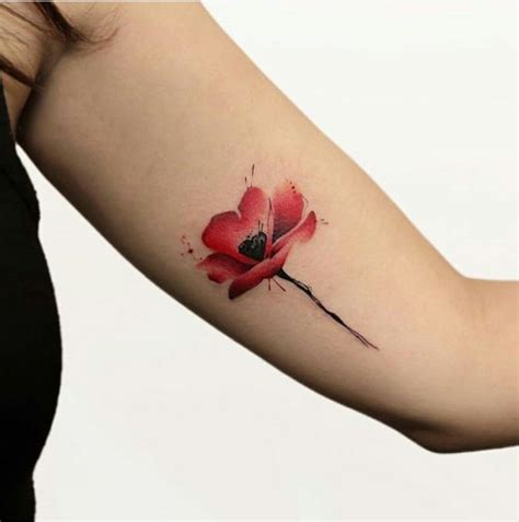 Poppy seed flower watercolor #TattooIdeasWatercolor | Tattoos, Trendy ...