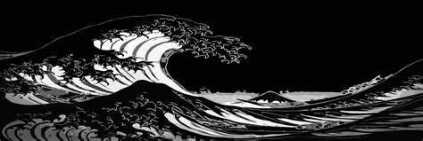 the_great_wave_off_kanagawa__black_and_white_by_k_liss | Desen