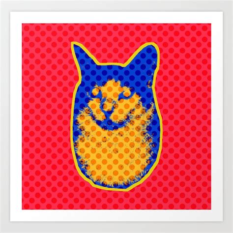 Egg Cat Meme Pop Art Art Print by MCH Home & Stickers Shop | Society6