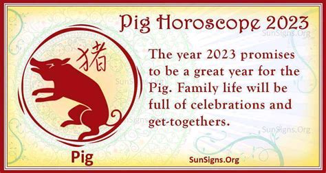 Pig Horoscope 2023 - Luck and Feng Shui Predictions! - SunSigns.Org