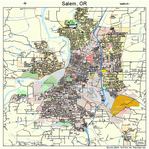 Salem Oregon Street Map 4164900