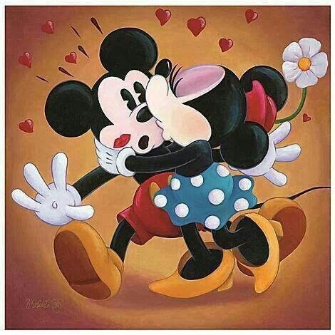 Pin by Nadja Porcell on Besos y abrazos | Mickey and minnie kissing ...