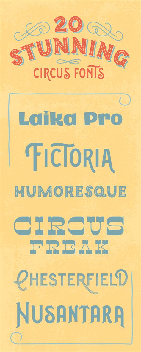 20 Stunning Circus Fonts to Design Labels, Signs, and Cards - Creative ...