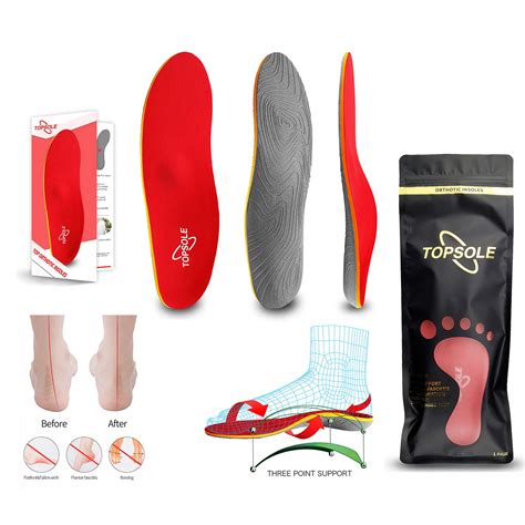 Buy Topsole Flat Feet Metatarsal Orthotic Insoles Arch Support Full ...