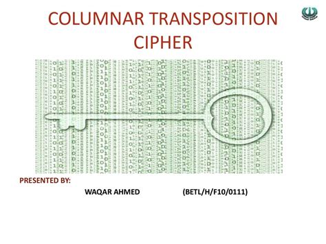 Columnar transposition cipher