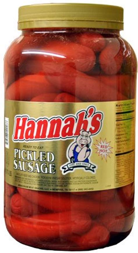 Hannahs Pickled Sausage 32oz 1 JAR - Warehousesoverstock