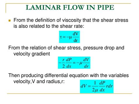 Laminar Flow Formula