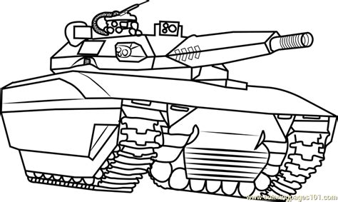 Free Coloring Pages Army Tanks