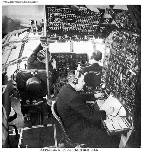 Pan Am Boeing B-377 Stratocruiser Flight Deck | Vintage aircraft ...