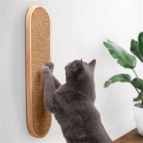 7 Ruby Road Wall Mounted Cat Scratching Post - Wall Mount Wooden Sisal ...