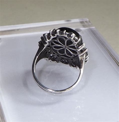 Onyx sliver ring (925 silver)