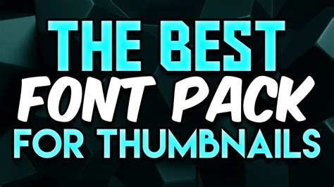 The BEST FONTS For Thumbnails - YouTube