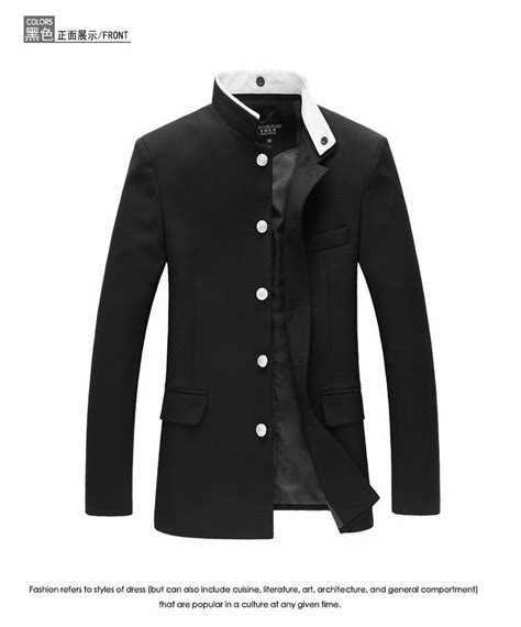 Men Slim Tunic Jacket Single Breasted Blazer Japanese School Uniform ...