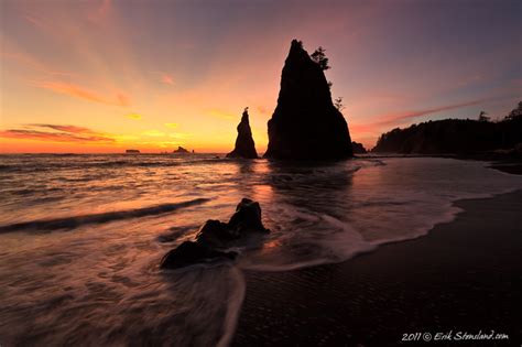 Sunset at Rialto : Rialto Beach, Olympic National Park. : Morning Light ...