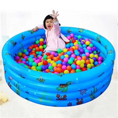 Inflatable Pool+ Ball Baby Swimming Pool Portable Outdoor Children ...