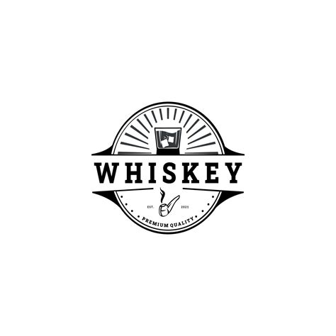 whiskey logo design. Beverage design template for restaurants, bars ...