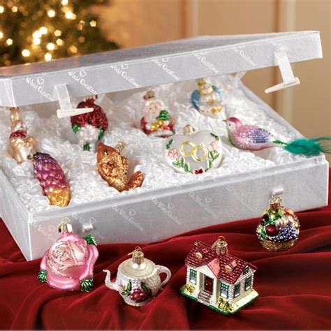 Bride's Tree Glass Christmas Ornaments Traditional German Holiday (12 ...