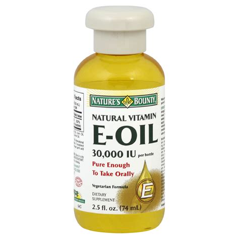 Nature's Bounty Vitamin E-Oil, Natural, 2.5 fl oz