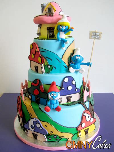 Smurf Cake by CNMY Cakes • CakeJournal.com