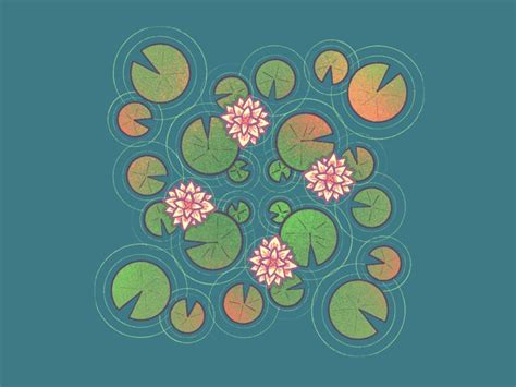 Lily Pads | Lily pad drawing, Lily pads, Art reference