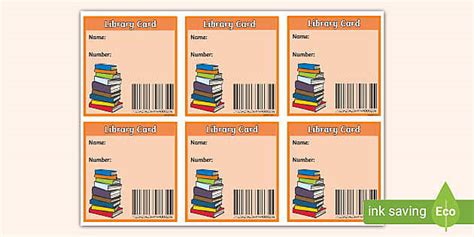 Library Role Play Library Cards (teacher made) - Twinkl