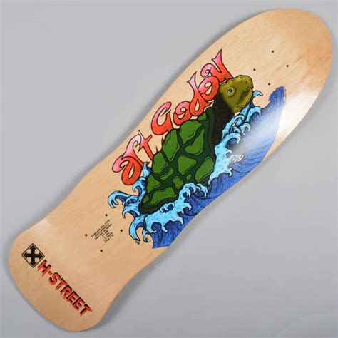 H Street Skateboards Art Godoy Sea Turtle Natural Skateboard Deck 9.5 ...