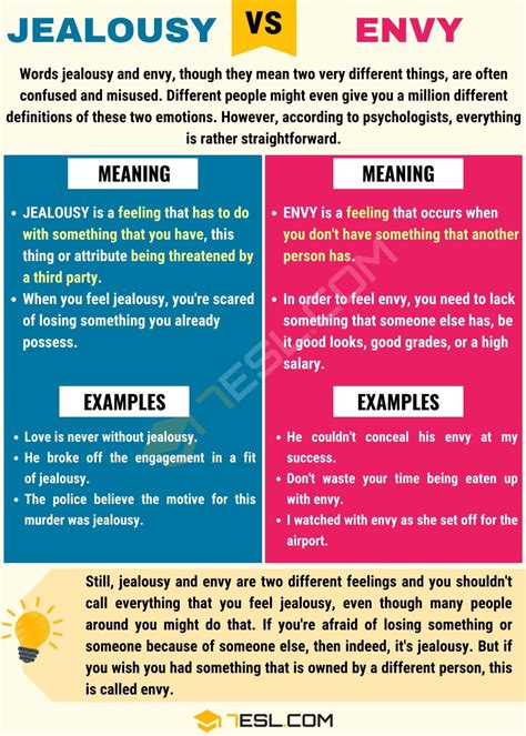 Jealousy vs. Envy: Understand the Difference • 7ESL