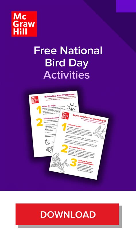 Download Free National Bird Day Activities | Redbird | McGraw Hill ...